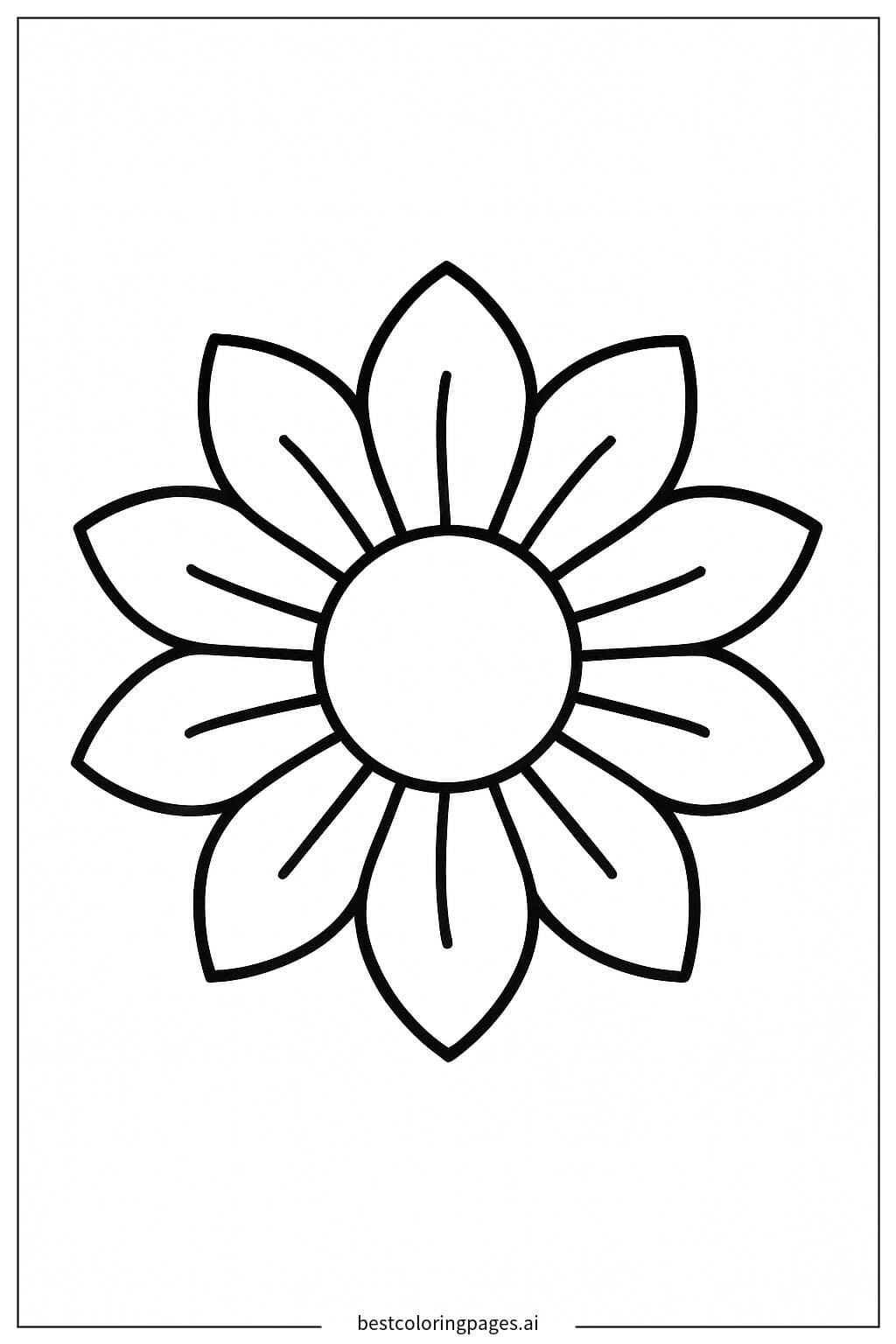 Mandala Básica de Pétalos de Flor
