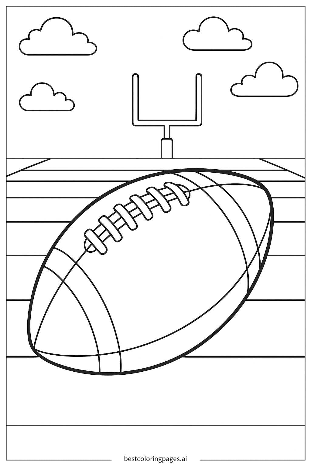 Desenho de um Campo de Futebol Americano
