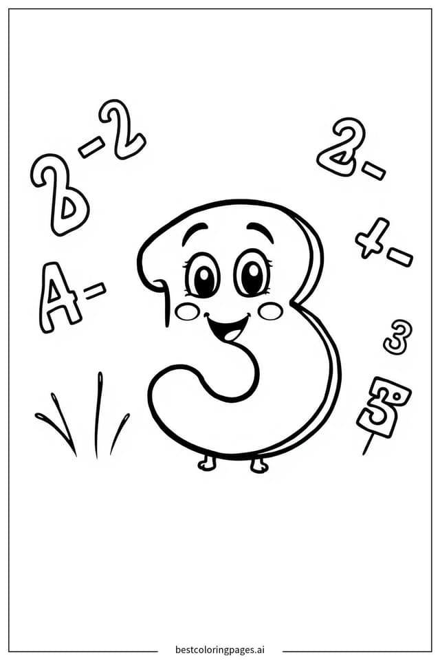 Fun with Basic Subtraction Coloring Page