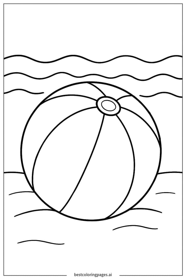 Strandball Ausmalbilder