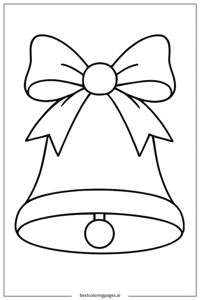 Disegni di Campana con Fiocco da Colorare