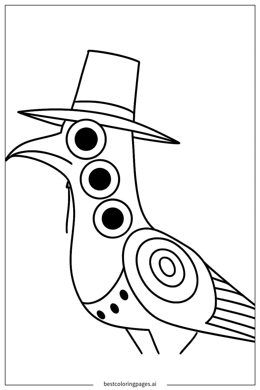 Vogel mit Hut
