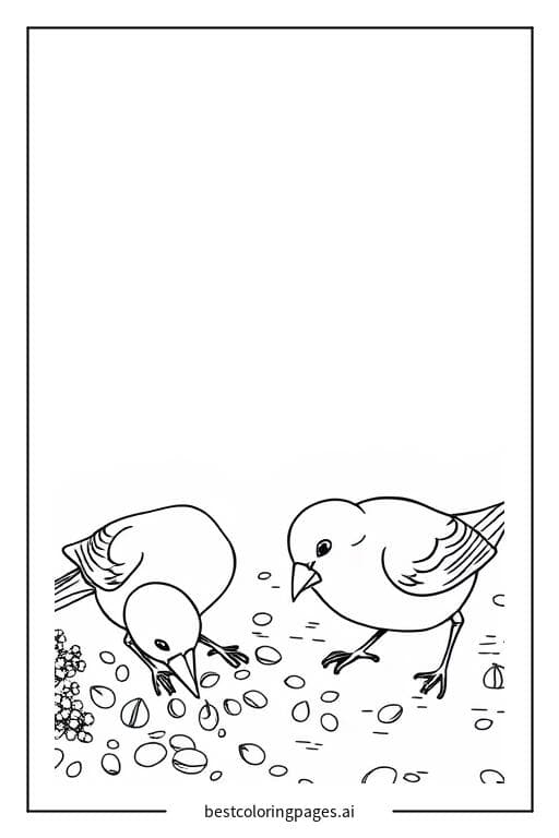 Birds Eating Seeds