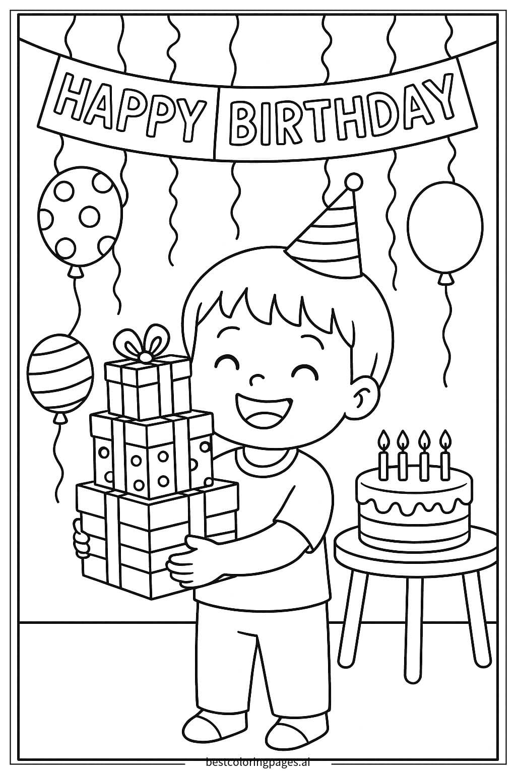 Birthday Celebration: Boy or Girl with Gifts