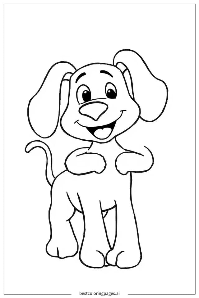 Blue's Clues: Blue Wagging Her Tail Coloring Page
