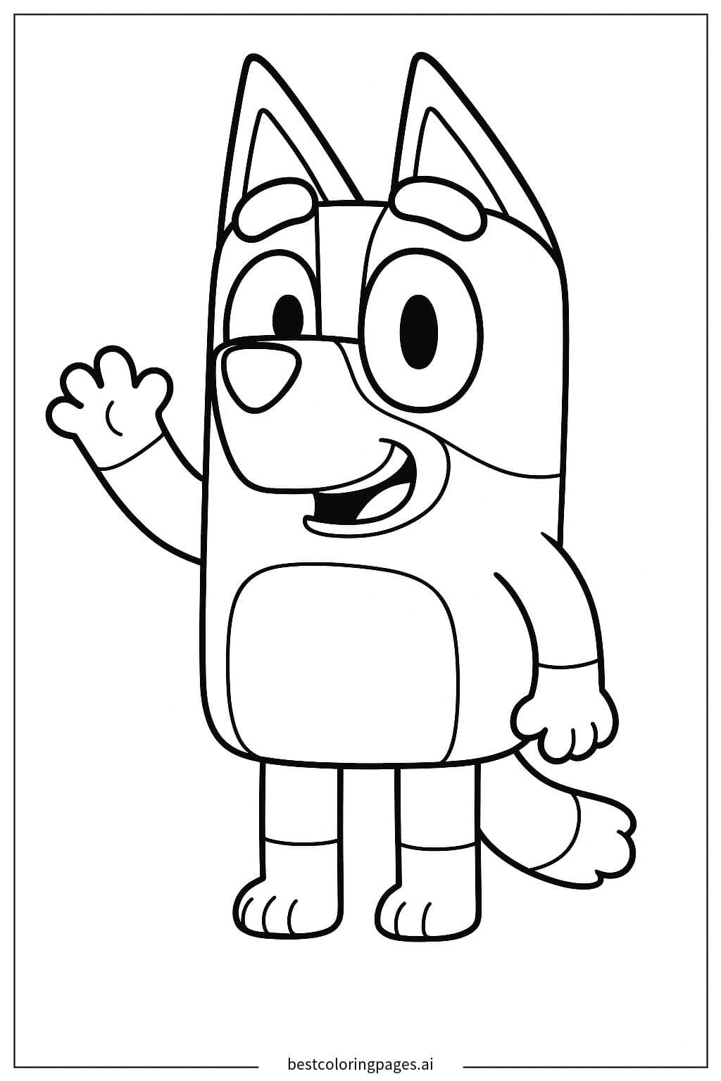 Bluey Waving