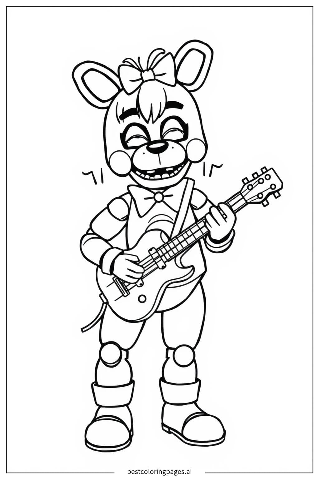 Bonnie Playing Guitar from Five Nights at Freddy's
