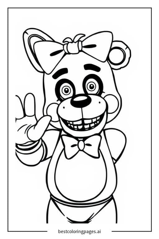 Bonnie che saluta con la mano