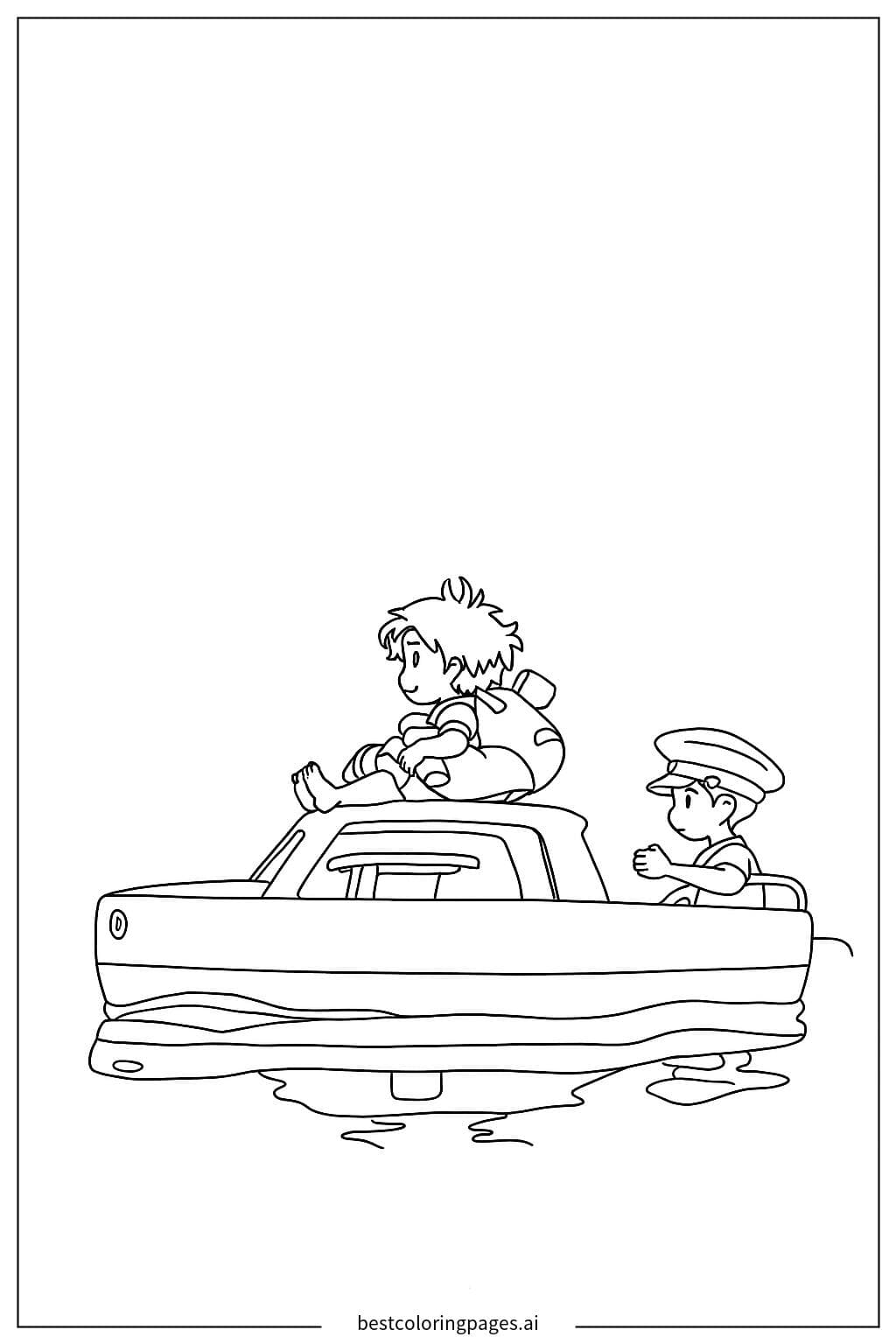 Adventure with Boy and Girl on Boat