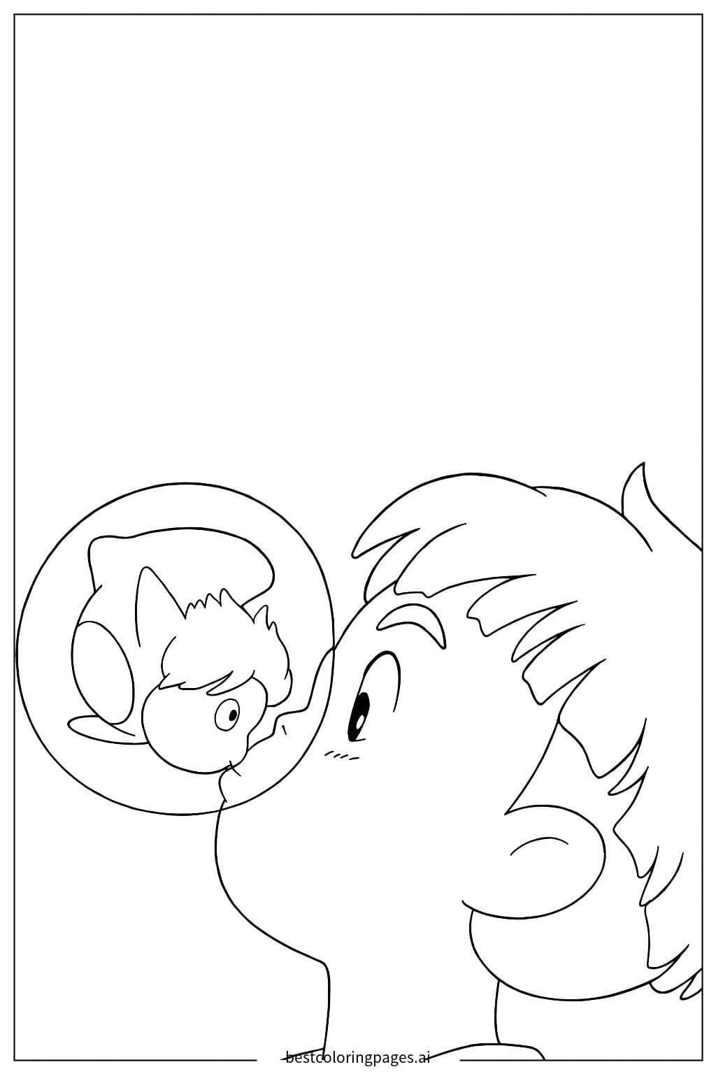 Boy Kissing a Fish