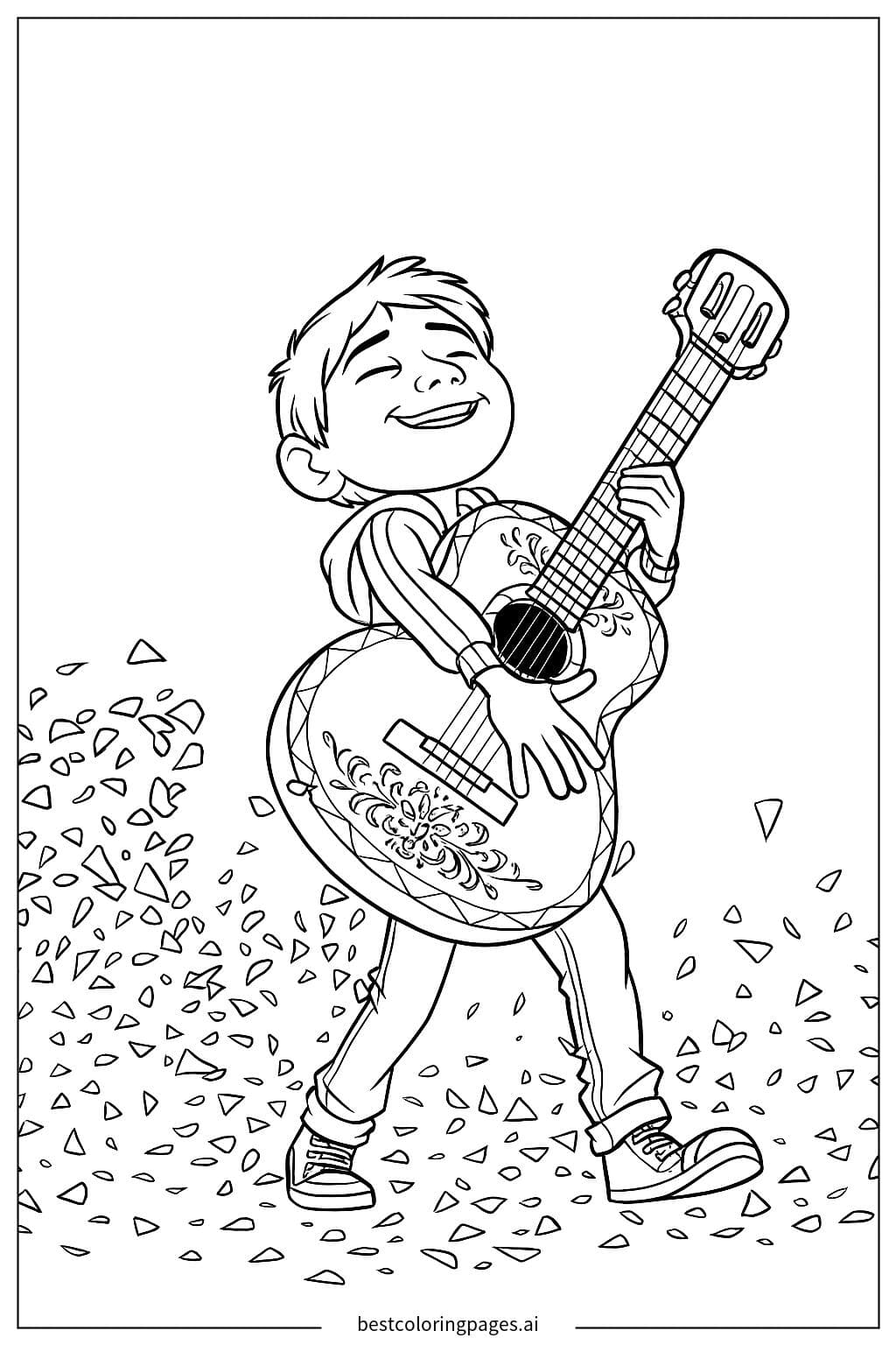 Boy Playing Guitar from Coco