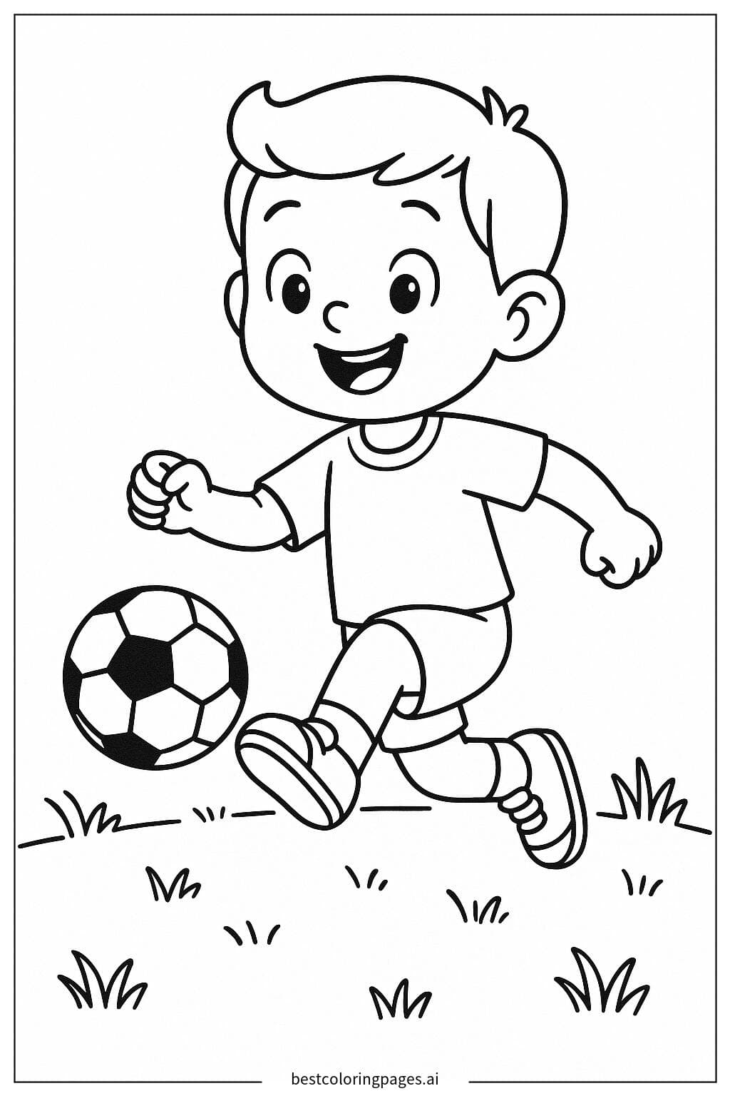 Boy Playing Soccer