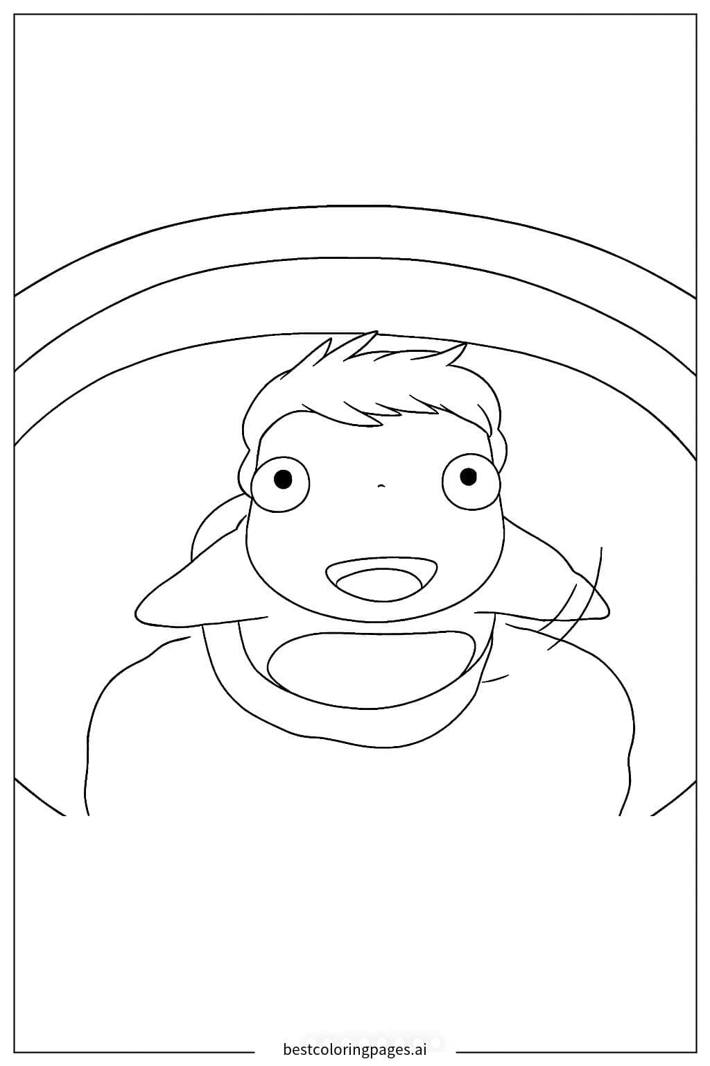 Boy with Fish Face