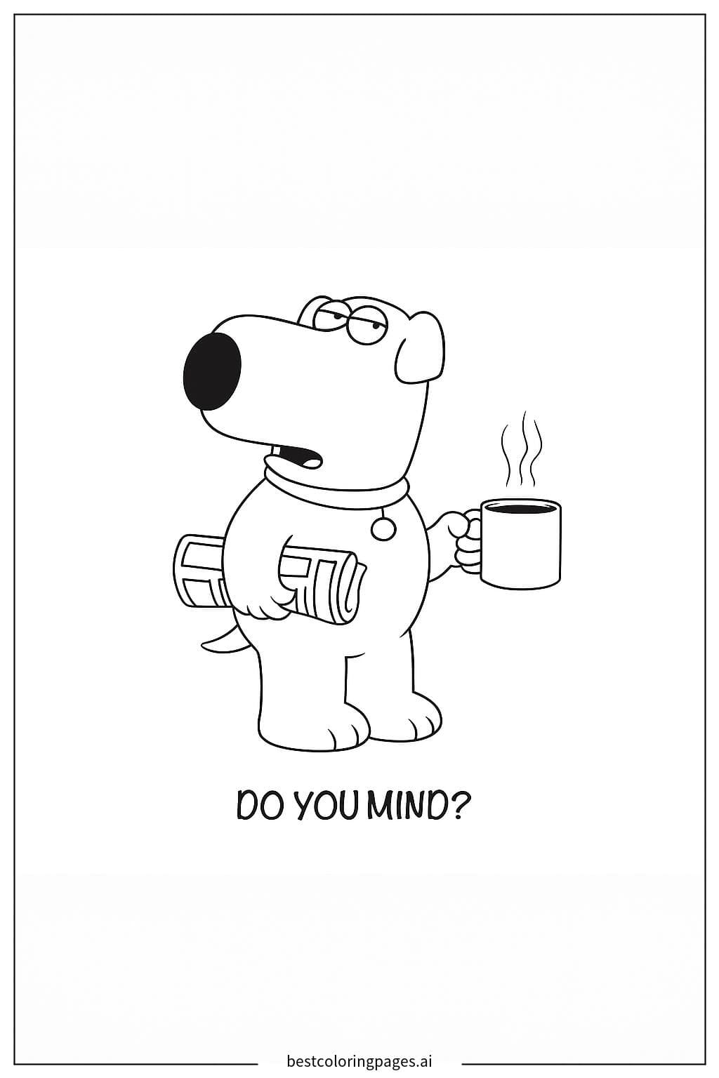 Disegni di Brian con il Caffè da Colorare