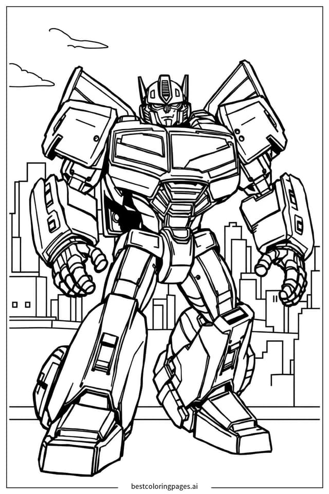 Desenhos de Bumblebee Transformando para Colorir