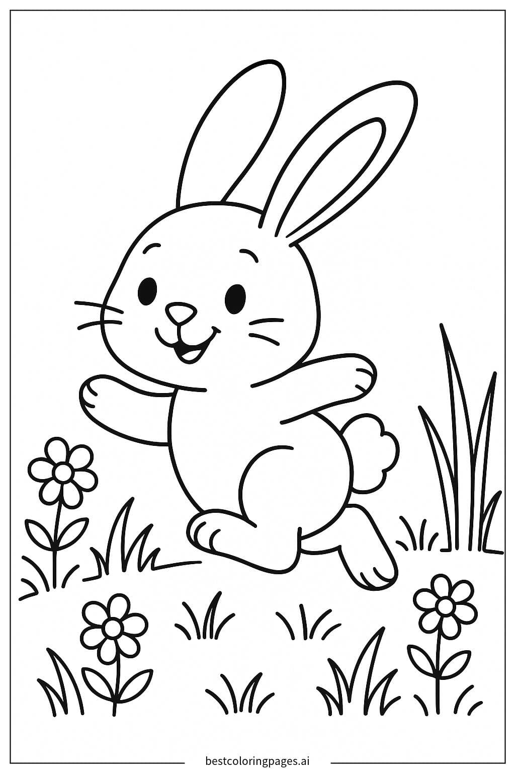 Bunny Hopping in the Field