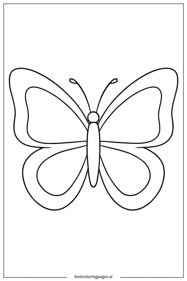 Dibujos de Silueta de Mariposa para Colorear