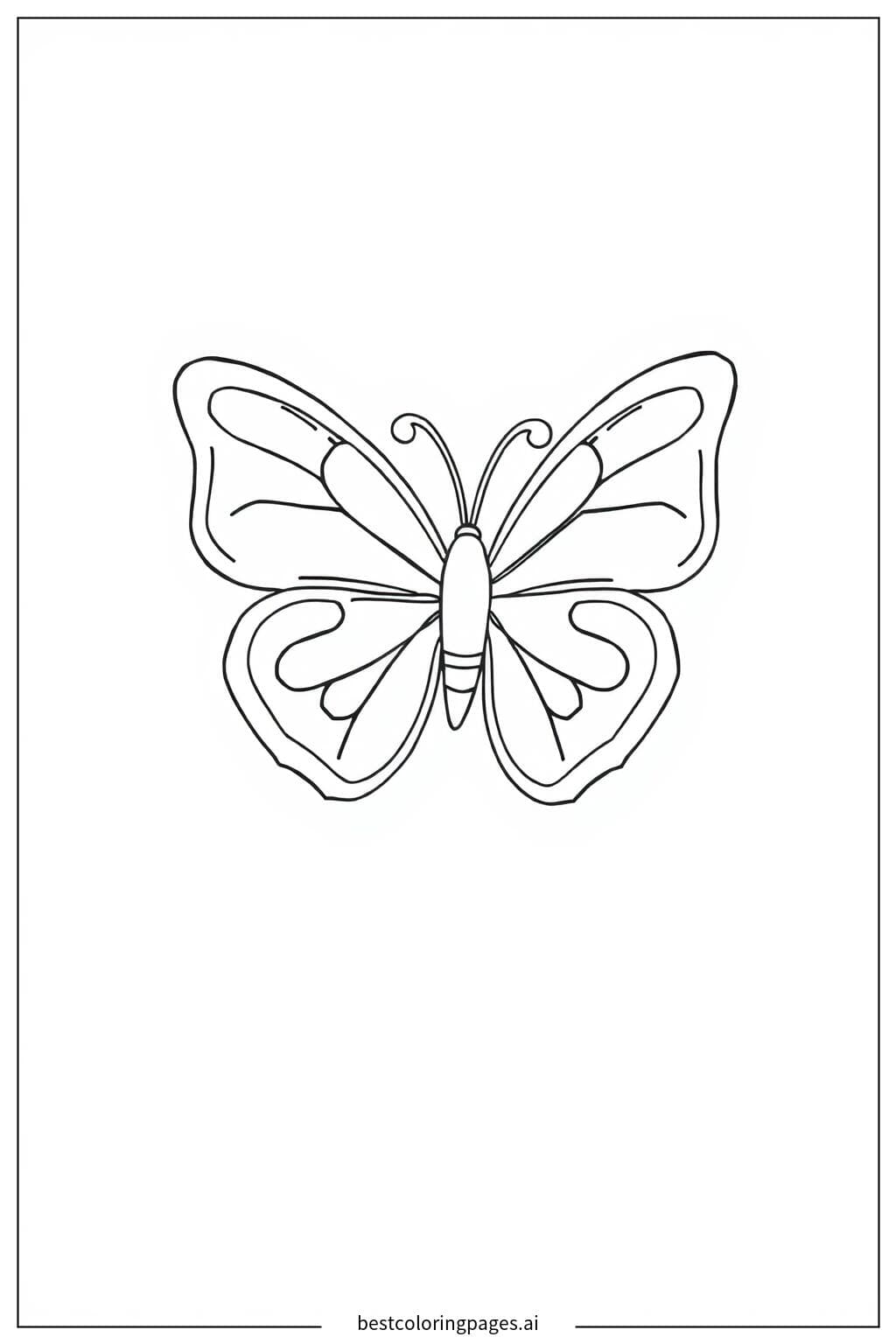 Butterfly with Heart-Shaped Wings