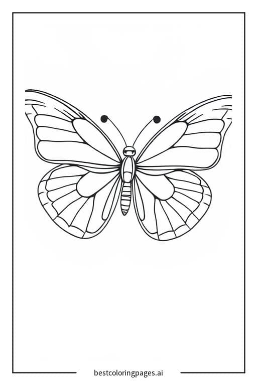 Butterfly with Open Wings