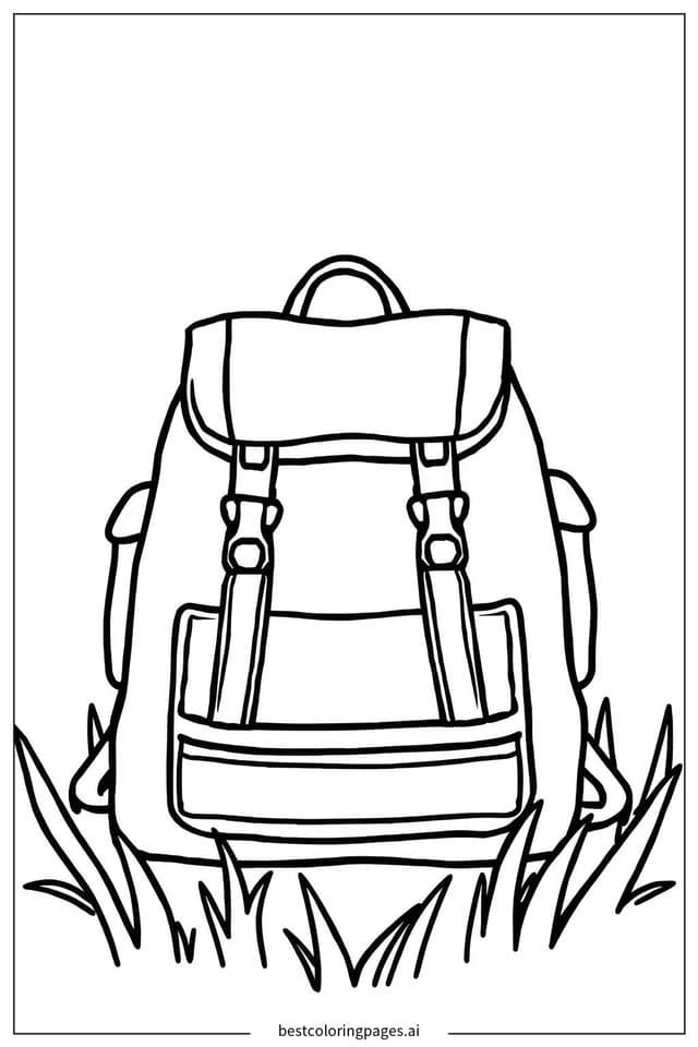 Campingrucksack Ausmalbilder
