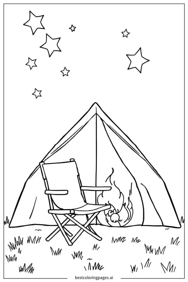 Campingstuhl Ausmalbilder