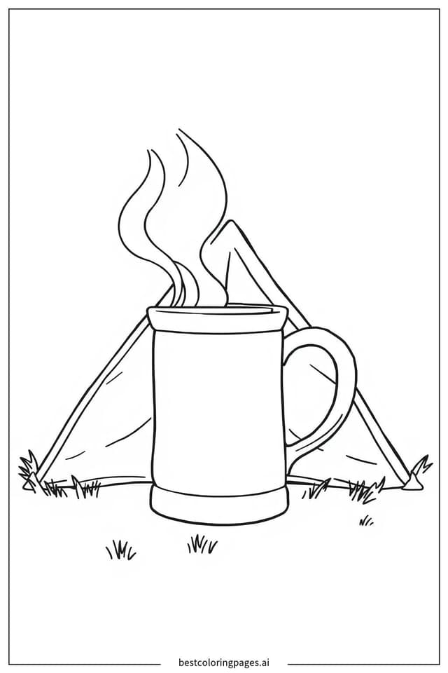 Camping-Tasse Ausmalbilder