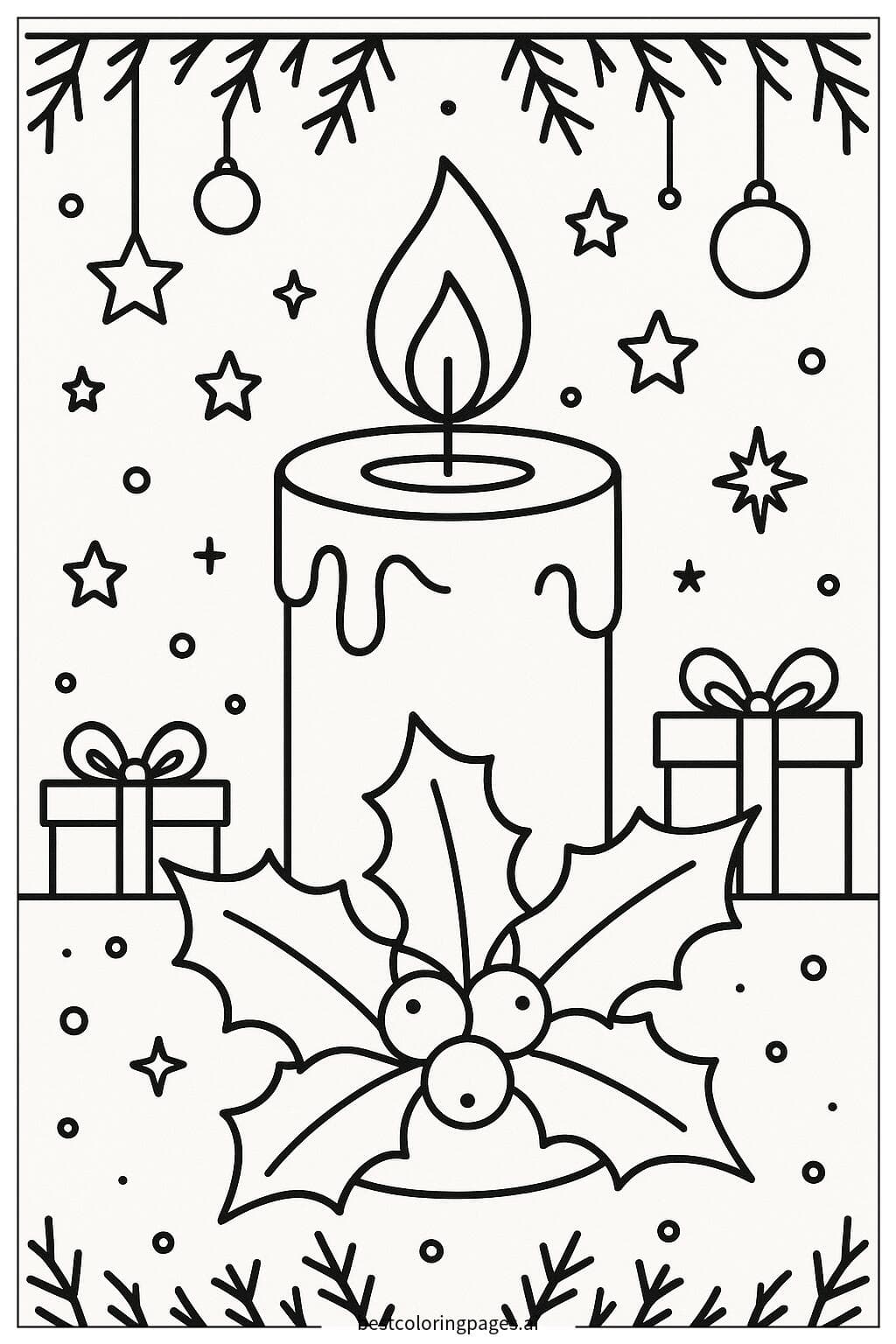 Candela con Agrifoglio