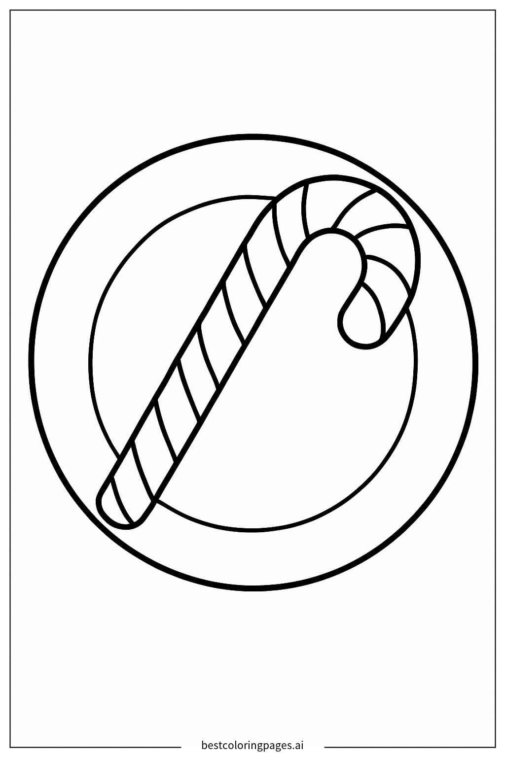 Bastão de doce no prato