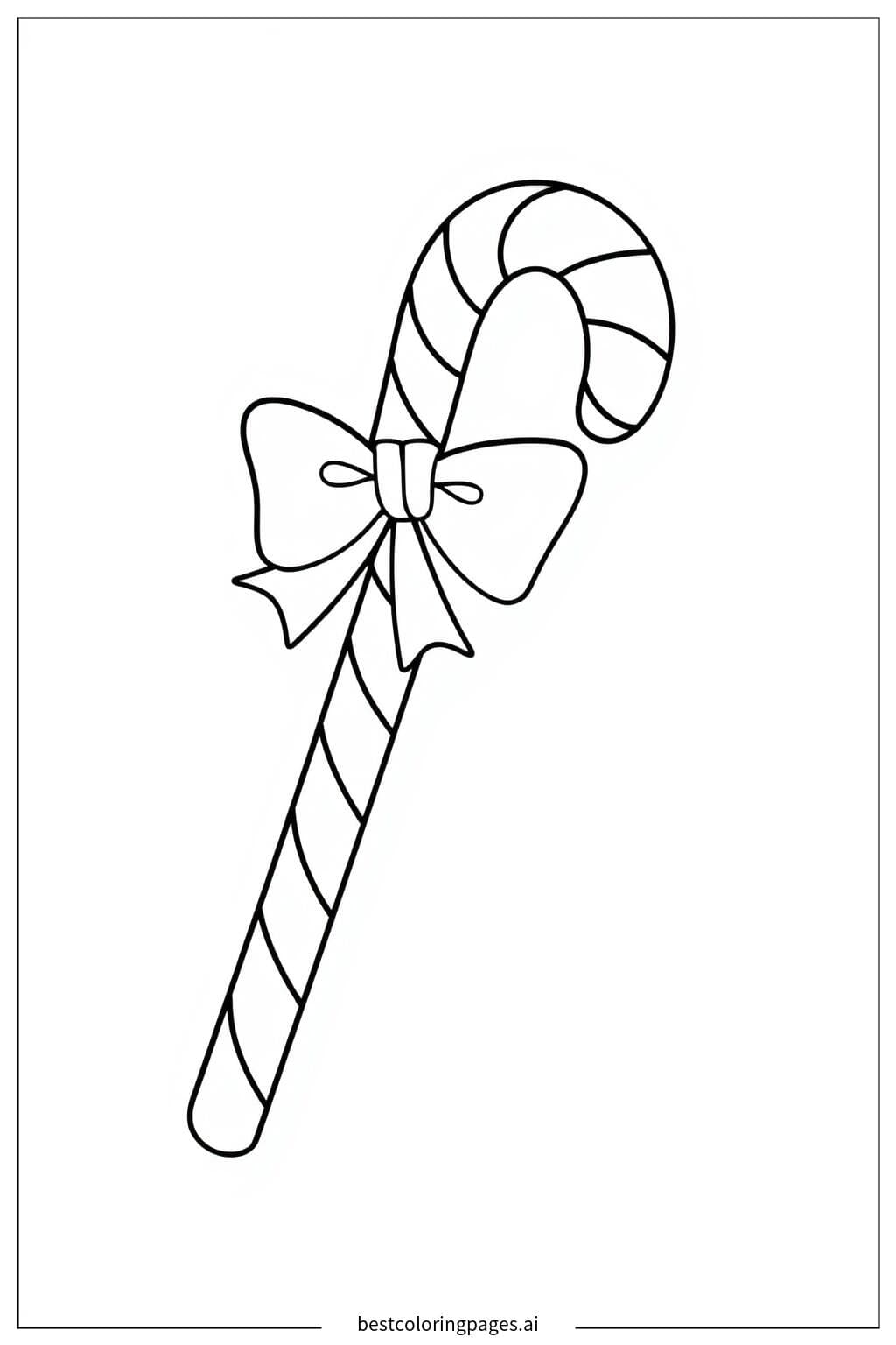 Candy Cane with a Bow