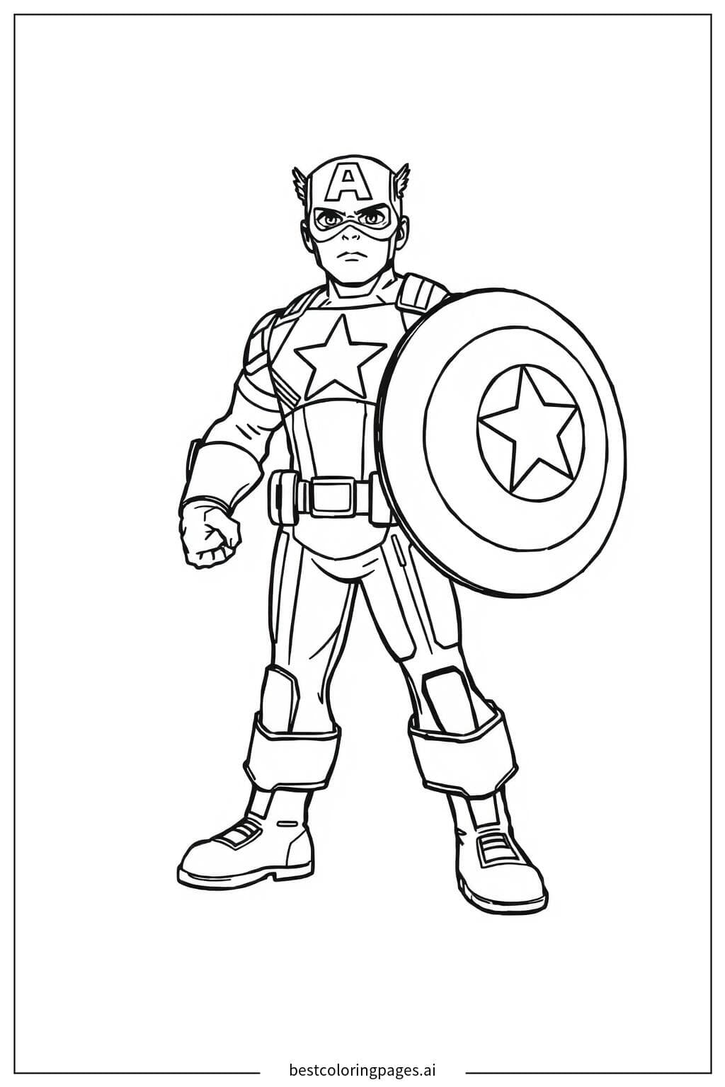 Pose Perisai Captain America