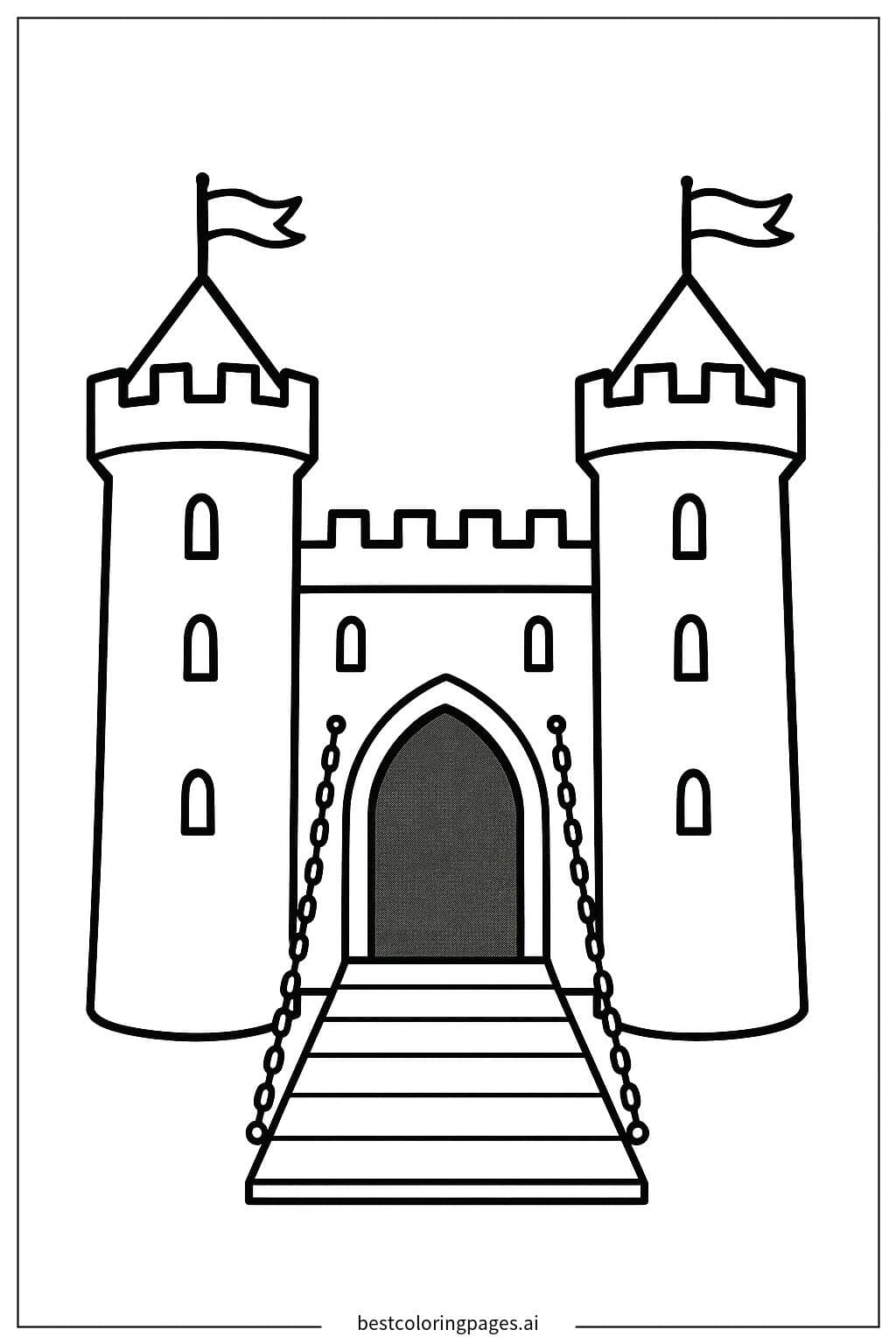 Majestic Castle with a Drawbridge