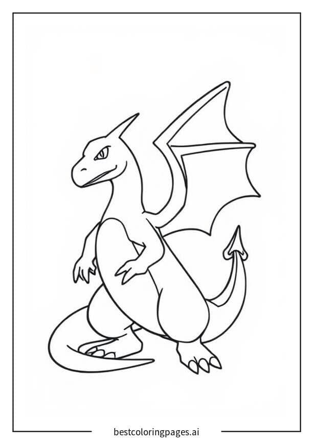 Glurak in entspannter Pose