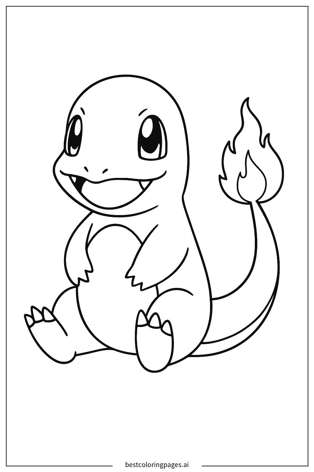 Charmander with Its Flaming Tail