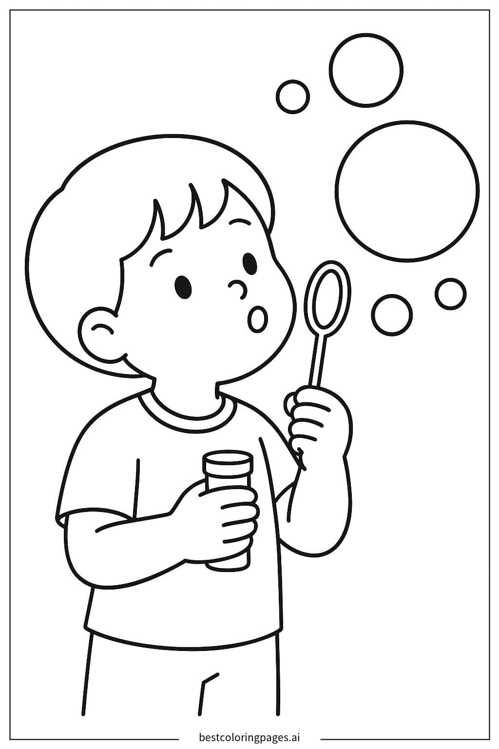 Child Blowing Bubbles