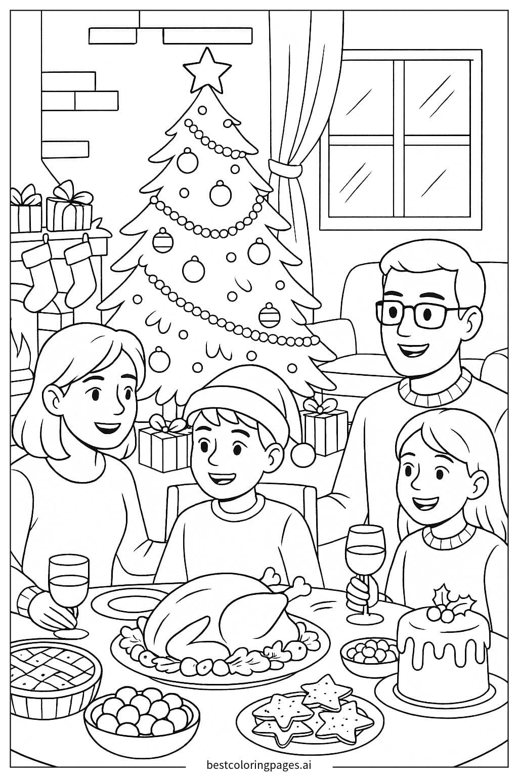Family Christmas Feast Celebration