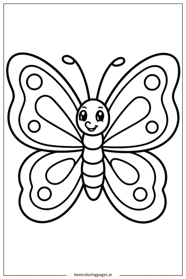 Bunter Schmetterling Ausmalbilder