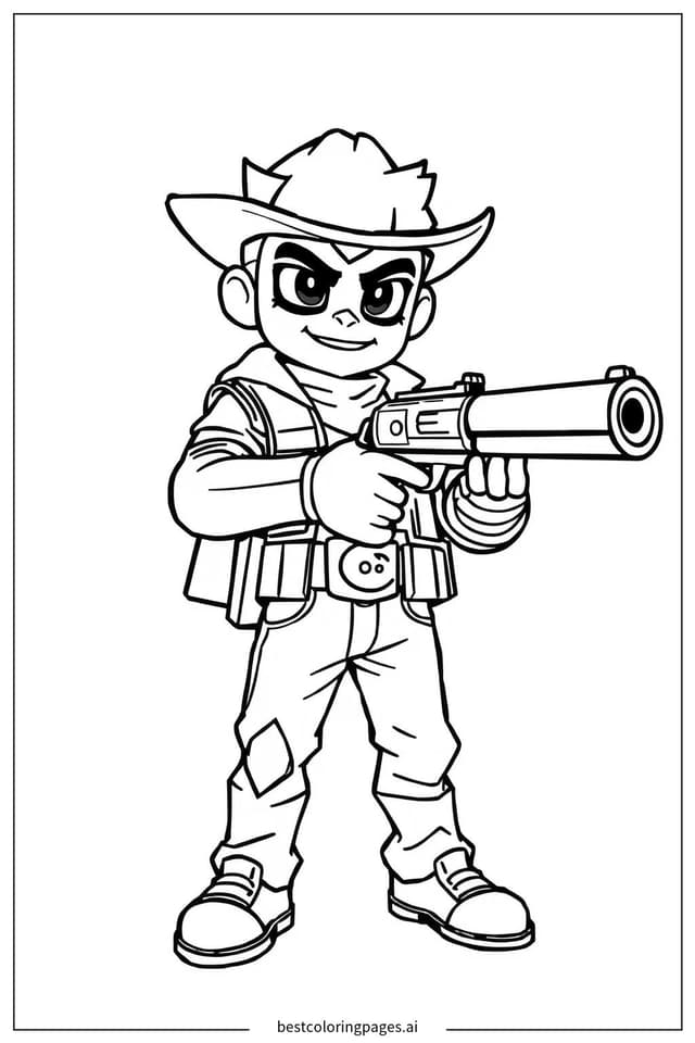 Coloriage Colt Pistolets Tournoyants
