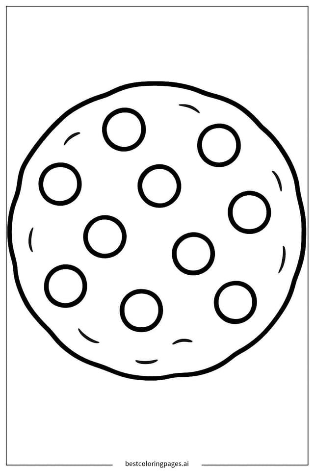 Disegni di Biscotto con Gocce di Cioccolato da Colorare