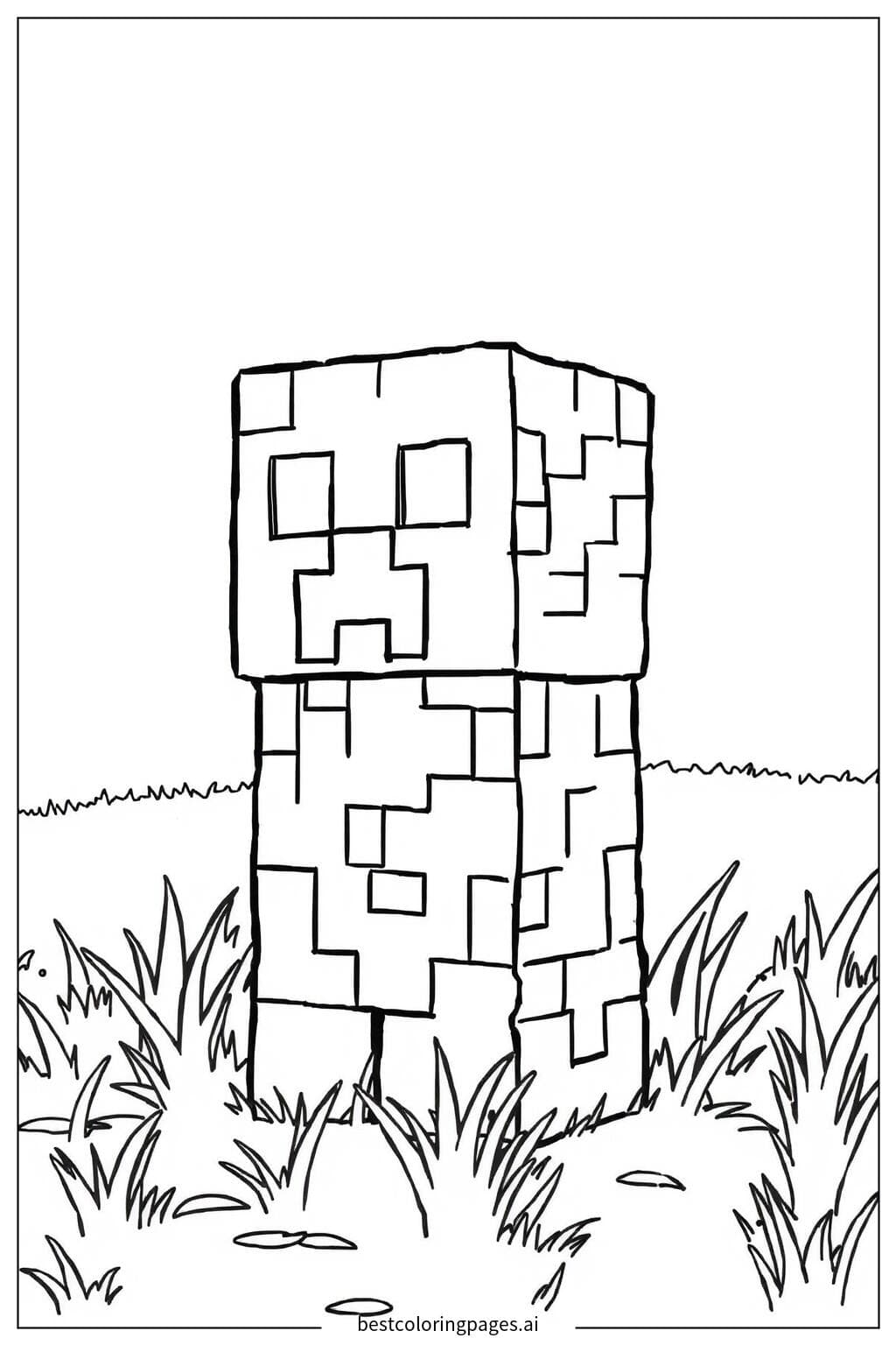 Creeper dans un champ verdoyant