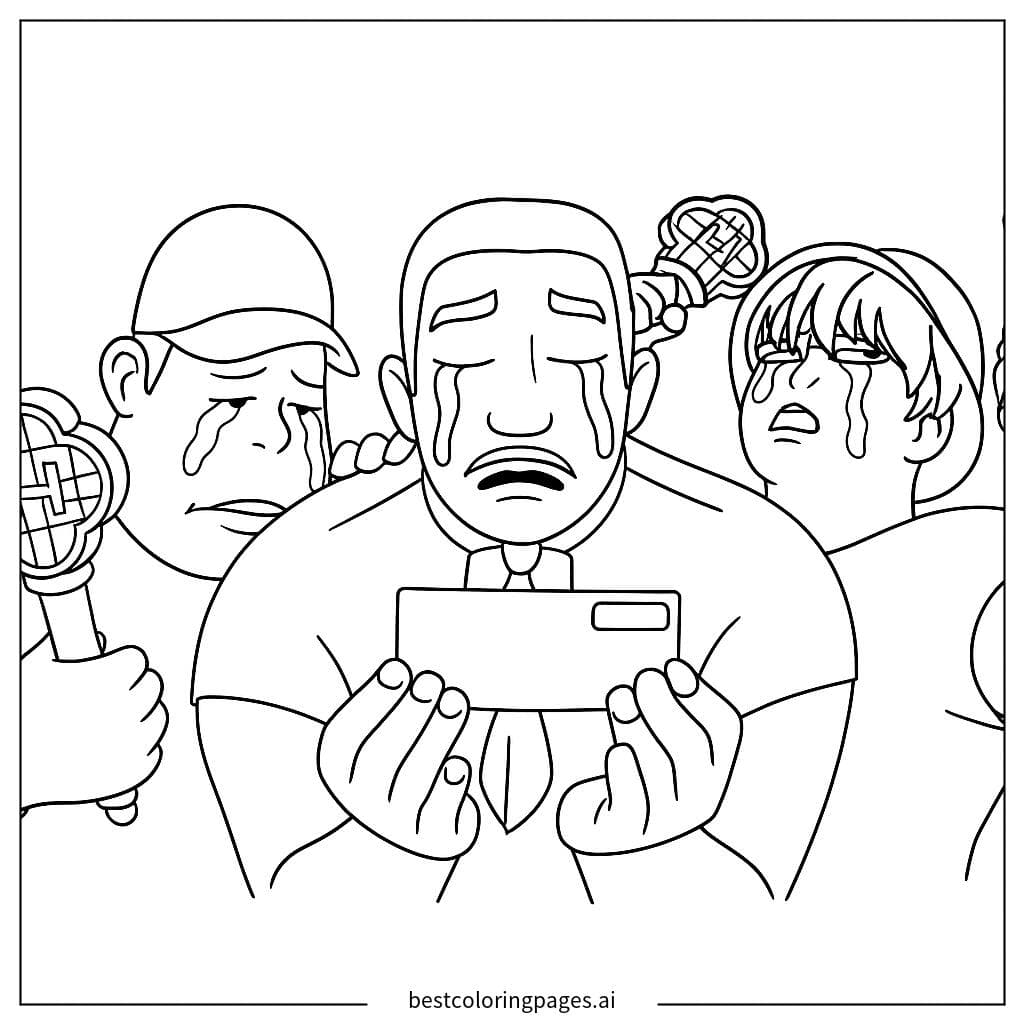 Emotional K-pop Fan at a Concert