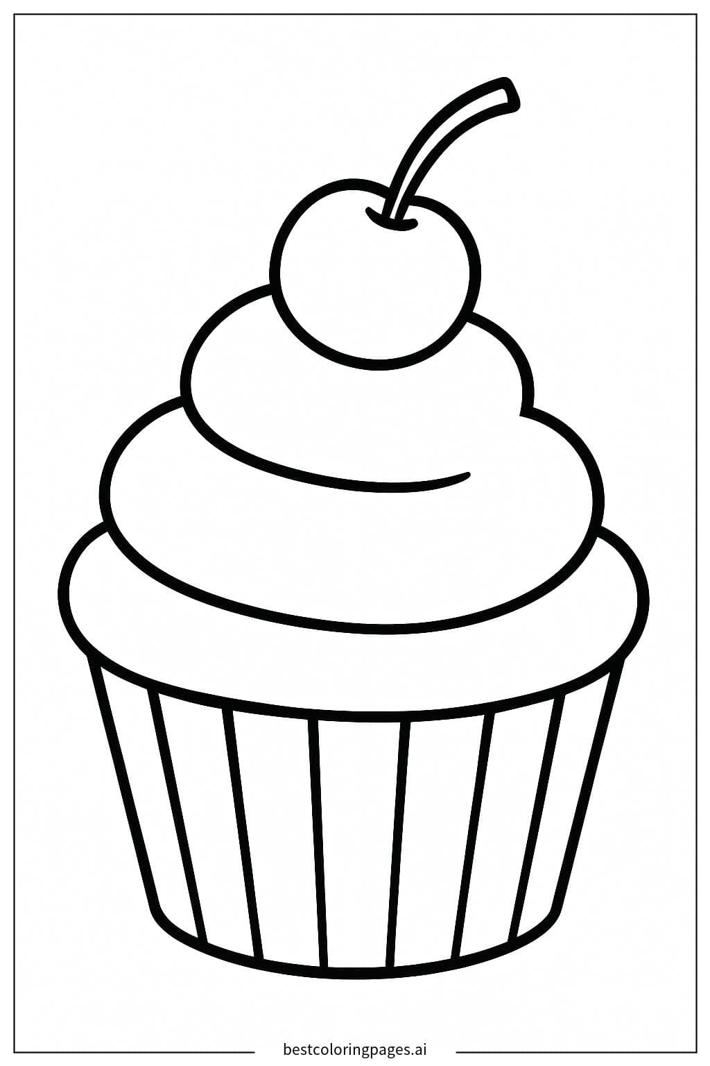 Delicious Cupcake with Cherry on Top