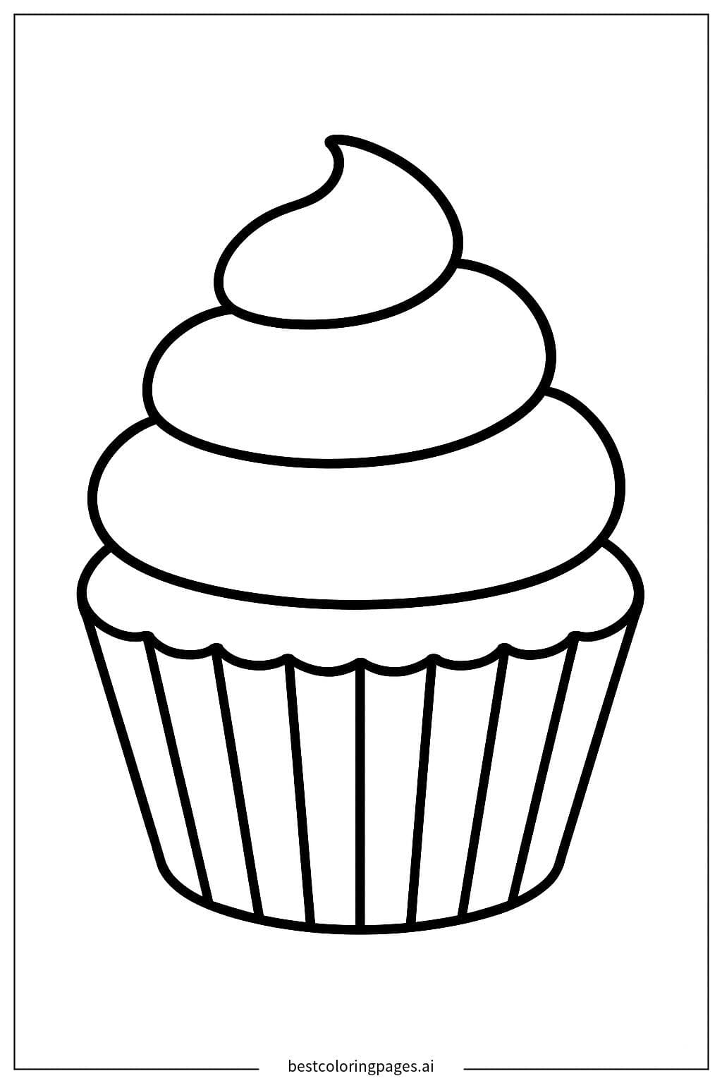 Cupcake with Simple Frosting