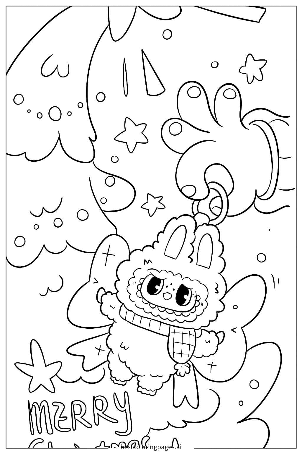 Adorable Labubu Christmas Ornament