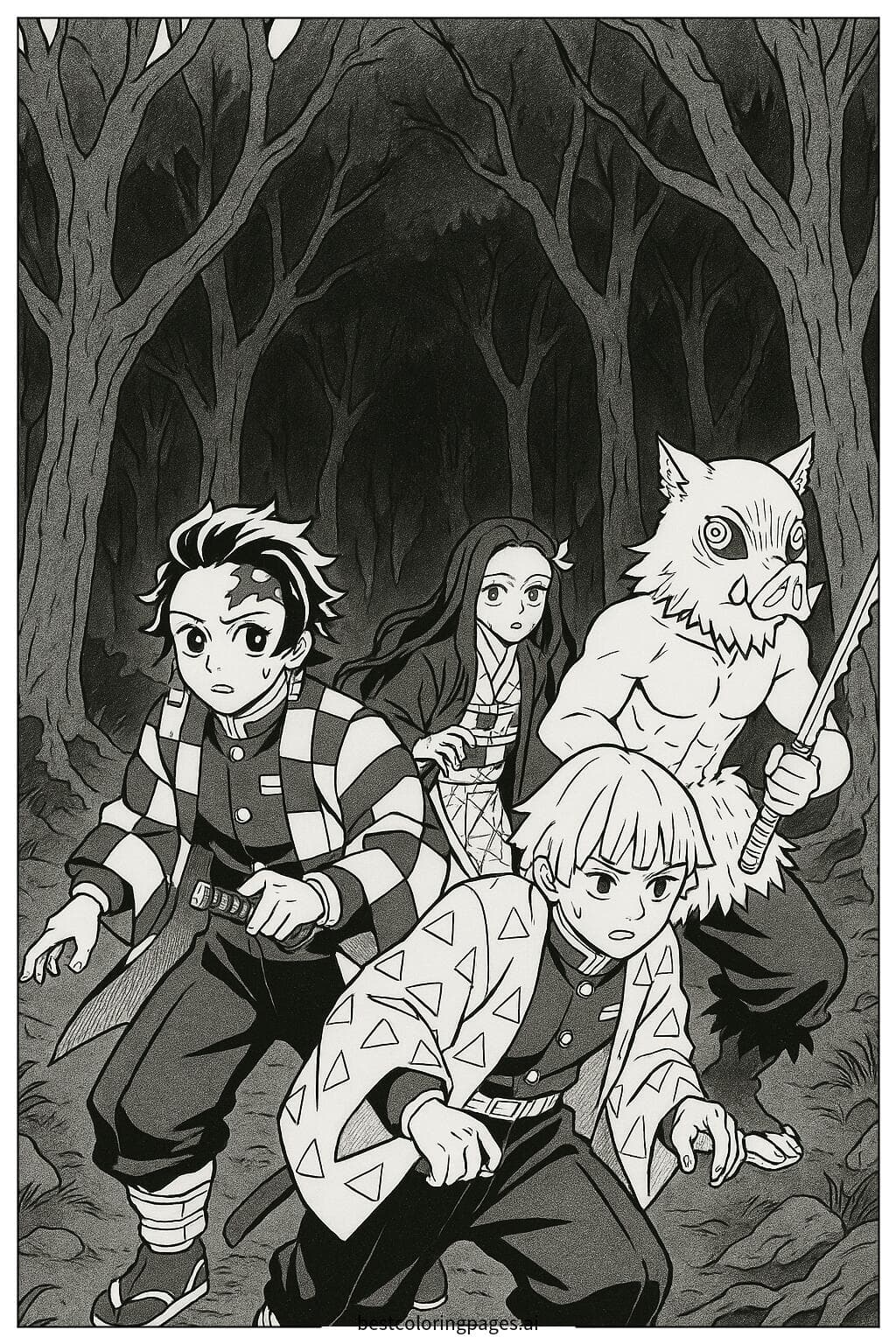 Dämonenjäger-Team erkundet den dunklen Wald