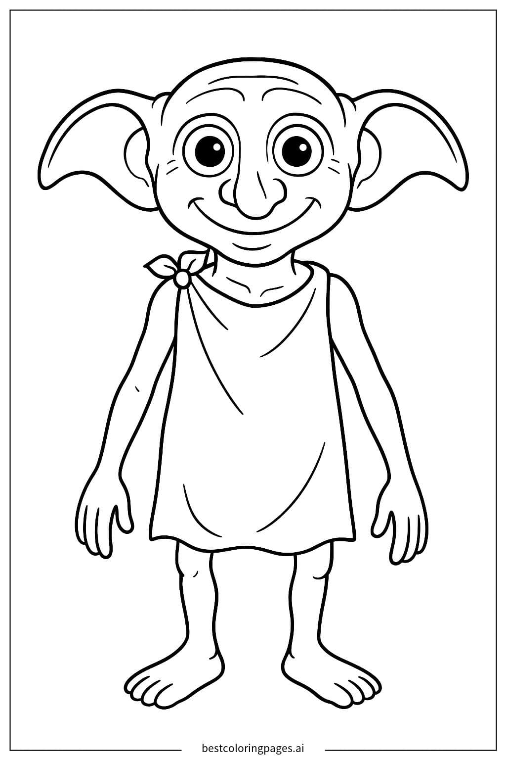 Desenhos de Dobby Sorrindo para Colorir