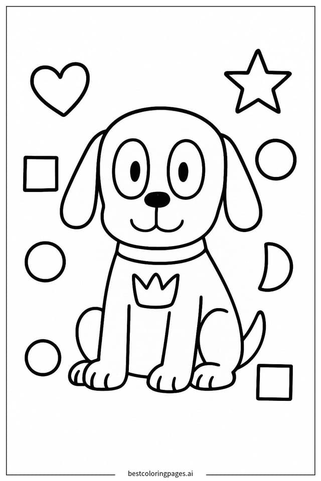 Coloriage Dog Man assis calmement