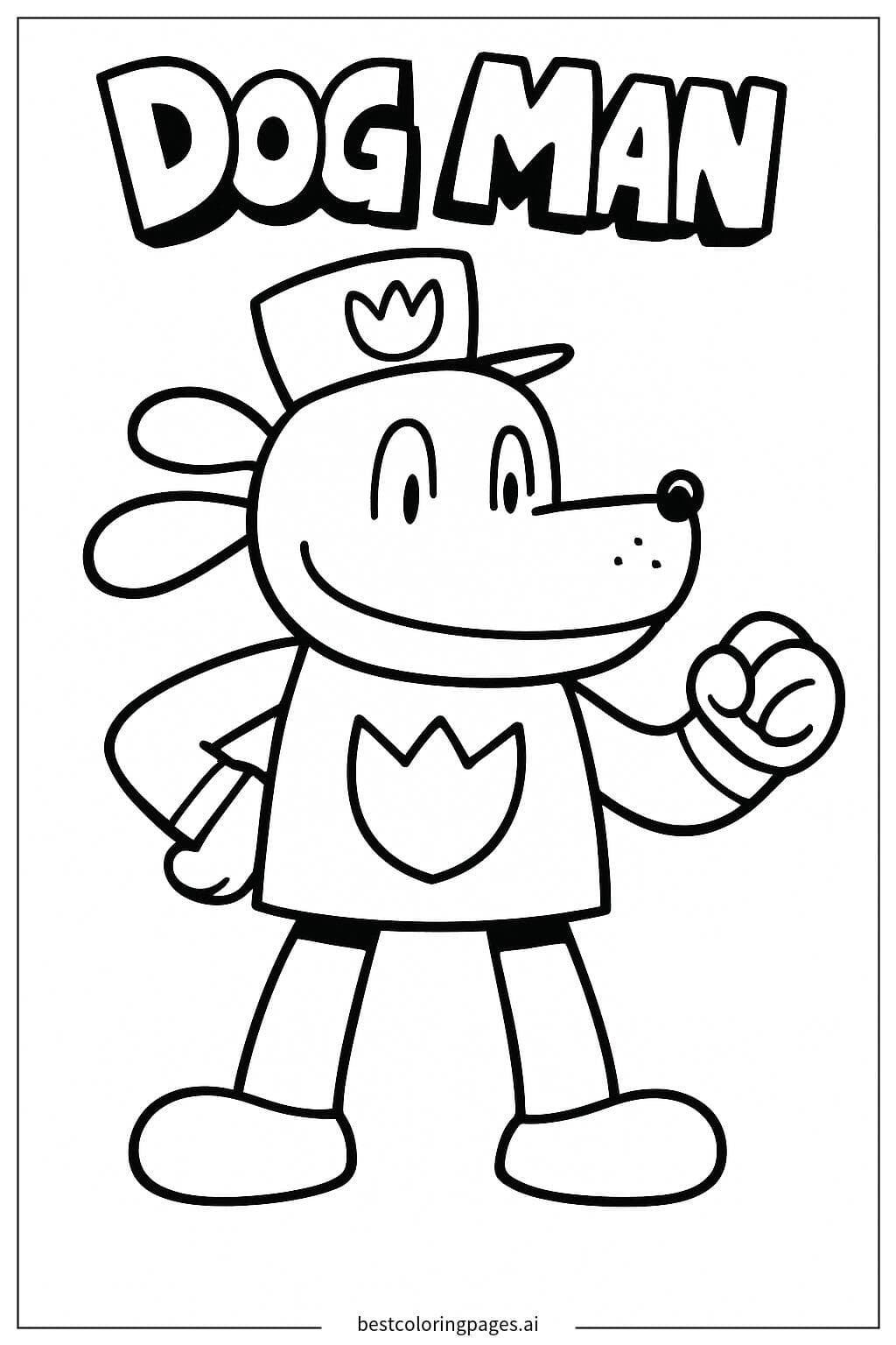 Dog Man and His Police Badge Adventure