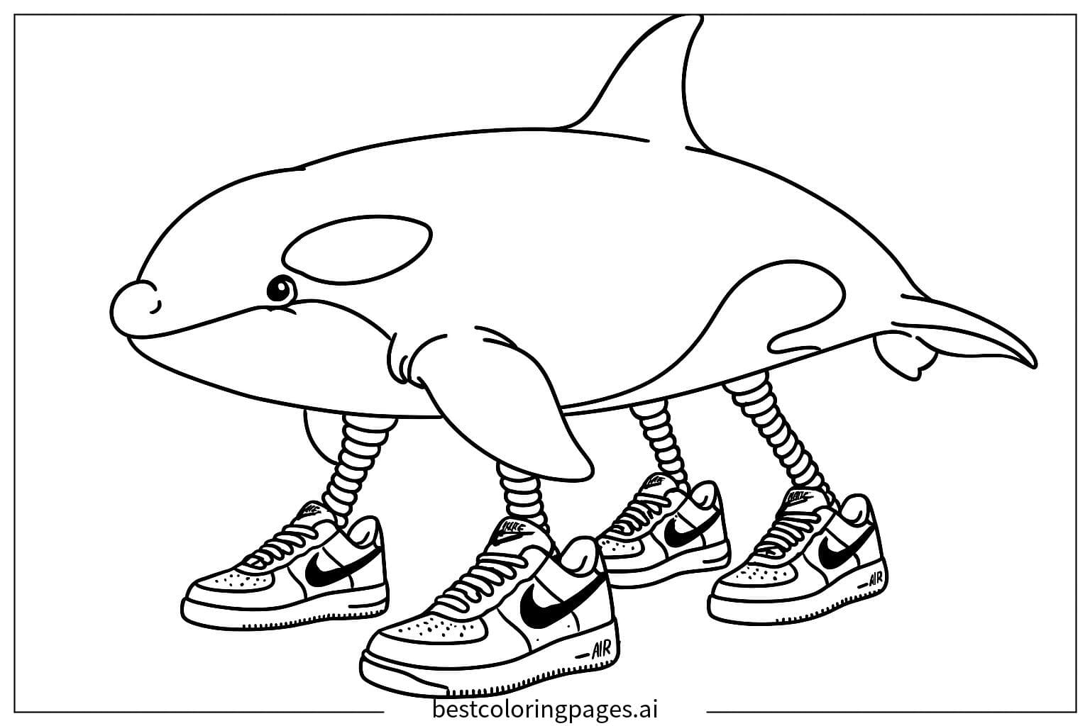 Dolphin Wearing Sneakers