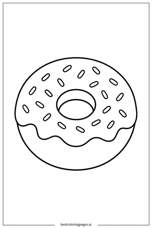 Disegni di Ciambella con glassa da Colorare