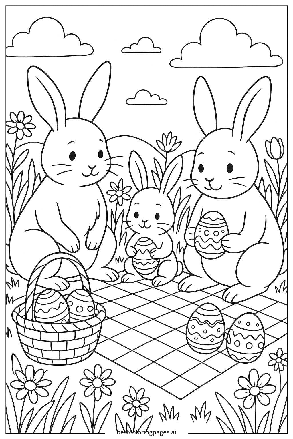 Picnic di Pasqua con la Famiglia di Coniglietti